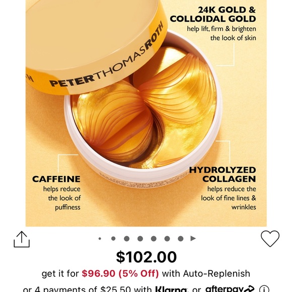🆕 Peter Thomas Roth 24K Gold Luxury Lift & Firm Hydra-Gel Eye Patches - Picture 7 of 9